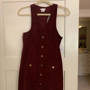 Corduroy Dress in wine!